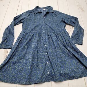 J. Crew Factory floral collared mini long sleeve shirt dress